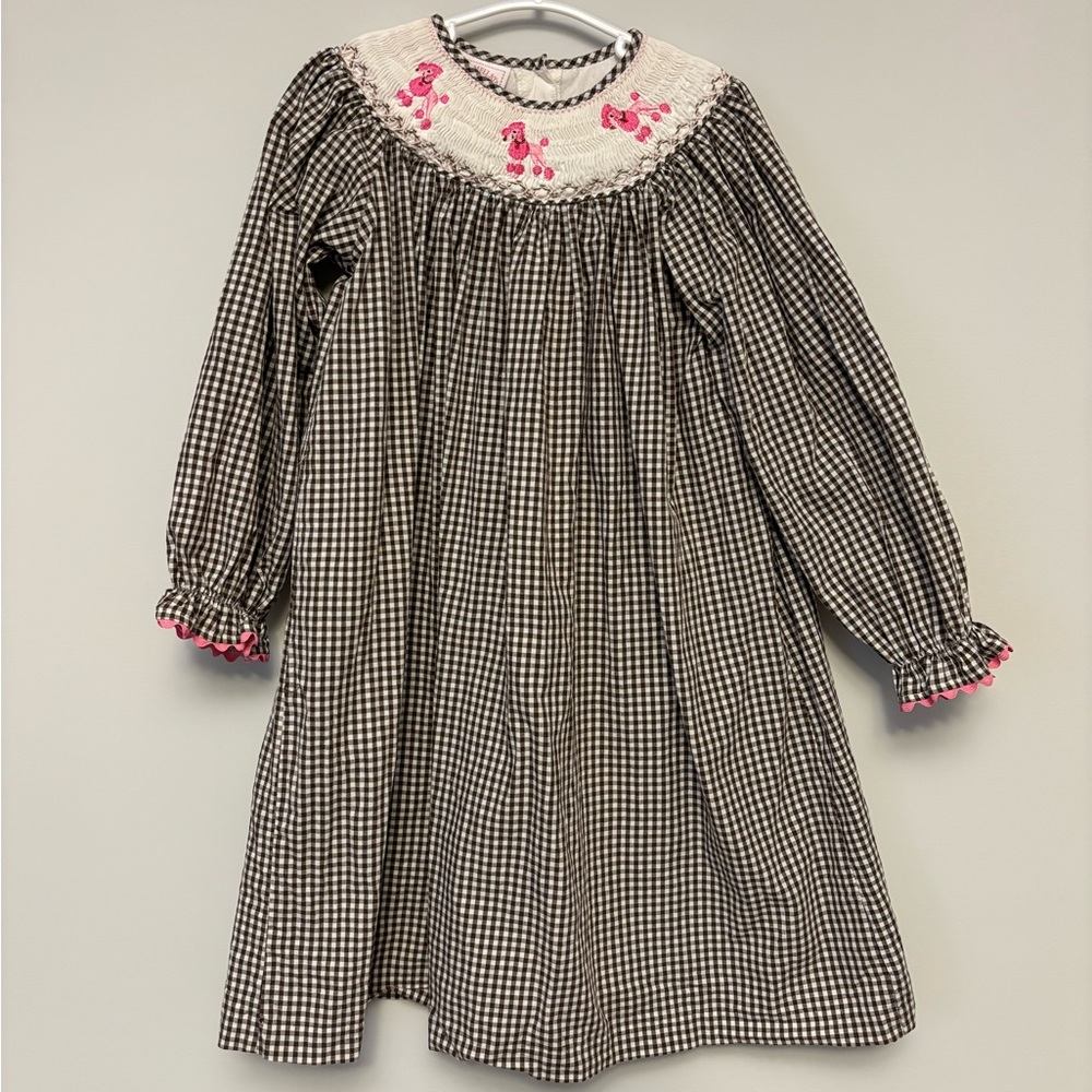 Marmellata toddler smocked poodle long sleeve dress | 4T